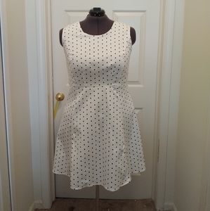 White summer dress with black dots